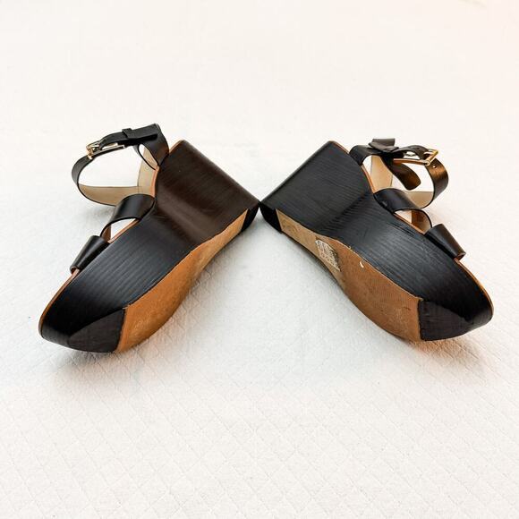 Michael Kors Peggy Wedge Open Toe Platform Sandal Size 10 - Picture 4 of 7